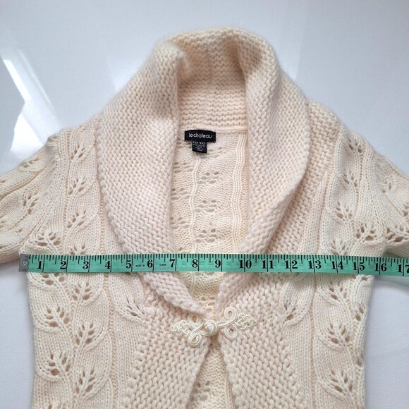 Le Chateau Angora Blend Cream Cardigan - Picture 7 of 9